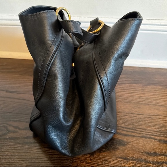 Cole Haan Black Leather Shoulder Bag - Picture 4 of 16